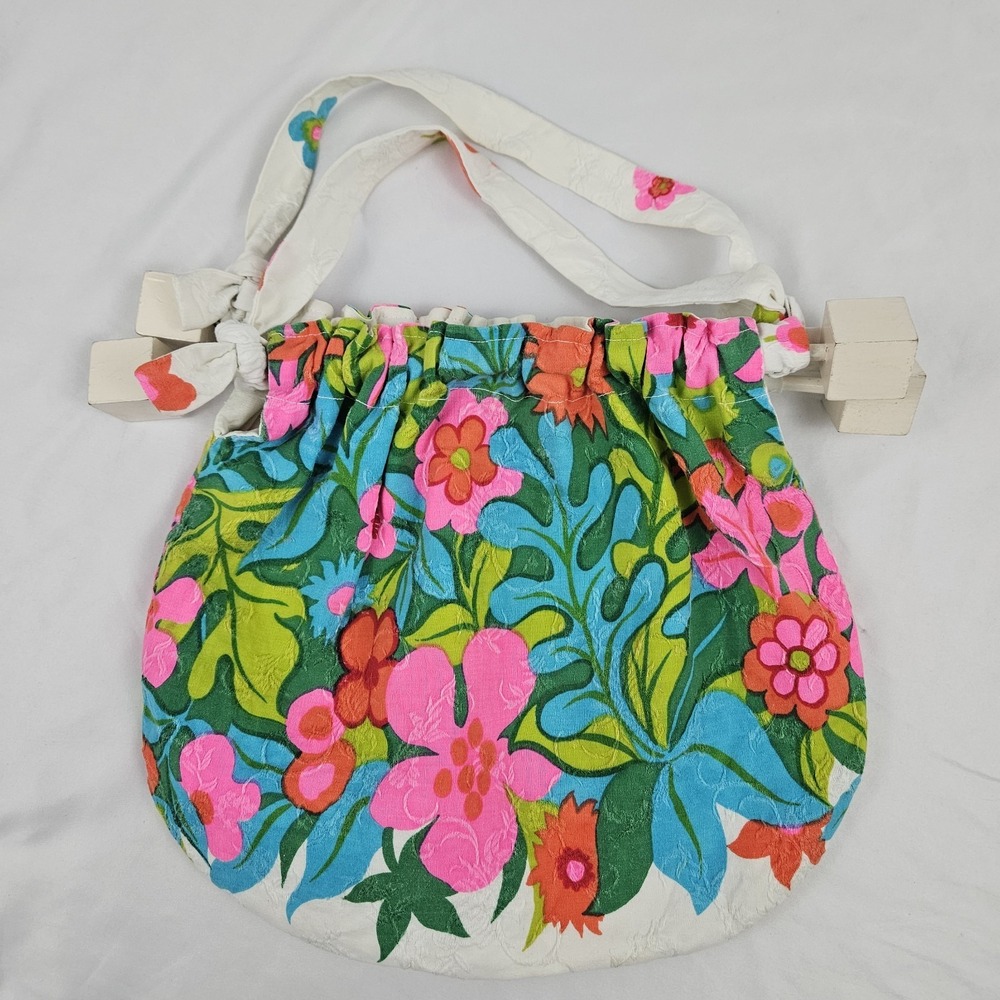 Hippie Handbag Handmade Floral Fabric Purse Retro Coquette Vintage Boho - Picture 2 of 13
